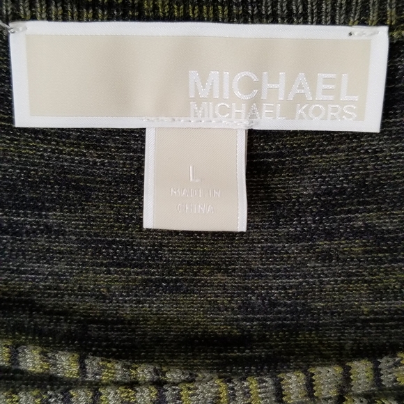 Michael Michael Kors Green and Black Top in Size L - Picture 2 of 10